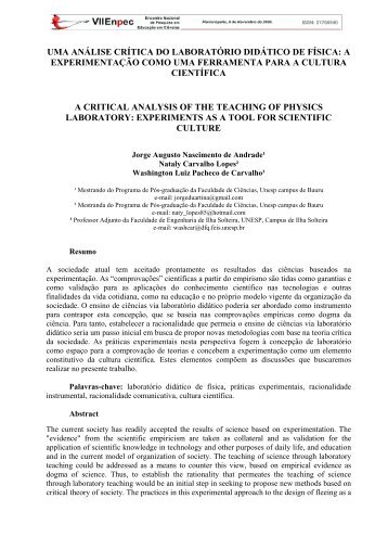 uma análise crítica do laboratório didático de física - Programa de ...