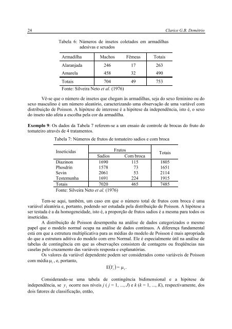 Modelos Lineares Generalizados em Experimentação Agronômica