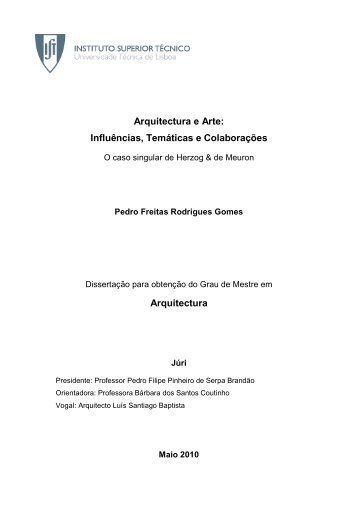 Arquitectura e Arte: Influências, Temáticas e Colaborações ...