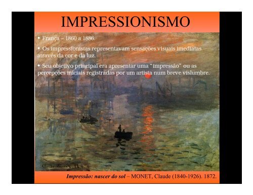 Apresentação - Impressionismo - Pós - Expressionismo - Faccamp