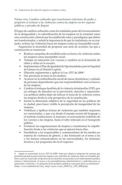 Construyendo ciudades seguras - Red Mujer y Hábitat de América ...