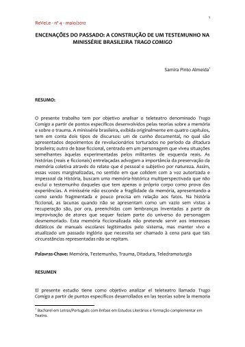 a construção de um testemunho na minissérie ... - FALE - UFMG