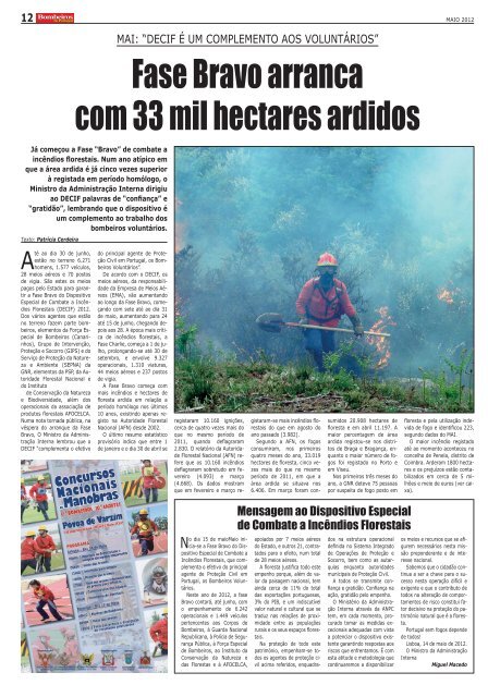 Maio - Jornal Bombeiros de Portugal