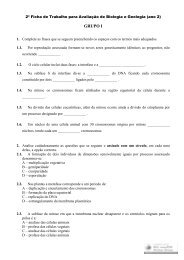 2ª Ficha de Trabalho para avaliação - Biologia e Geologia