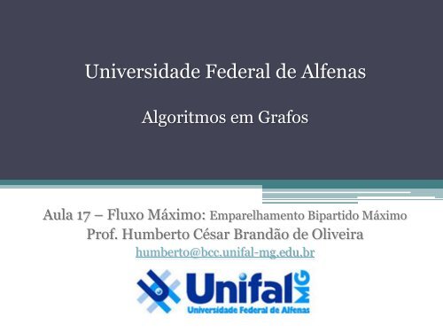 download dos slides - BCC Unifal-MG - Universidade Federal de ...