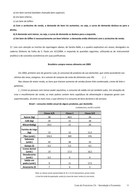 Lista de exercícios da unidade 2