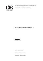 HISTÓRIA DO BRASIL I - Universidade Castelo Branco