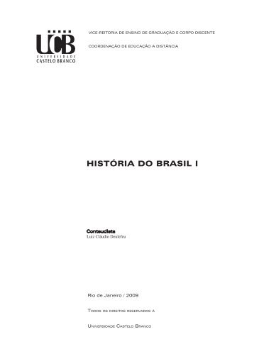 HISTÓRIA DO BRASIL I - Universidade Castelo Branco