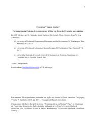 Fronteiras Vivas ou Mortas? Os Impactos dos Projetos de ...