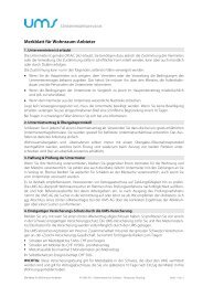 Merkblatt für Wohnraum-Anbieter - UMS AG Untermietservice Schweiz