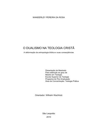 O DUALISMO NA TEOLOGIA CRISTÃ - PHP Version 4.3.4
