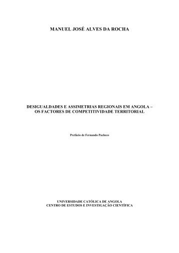 desigualdades e assimetrias regionais em Angola ... - Repcomang.ch
