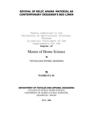 Master of Home Science - ETD | Electronic Theses and Dissertations ...