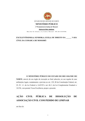 ESTADO DO RIO GRANDE DO NORTE - Ministério Público RN