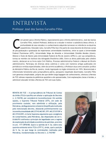 Professor José dos Santos Carvalho Filho - Revista do TCE