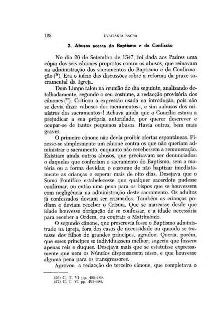 D. FR. BALTASAR LIMPO NO CONCILIO DE TRENTO ( )