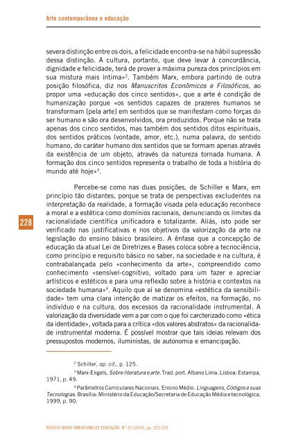 arte contemporânea e educação - Revista Iberoamericana de ...