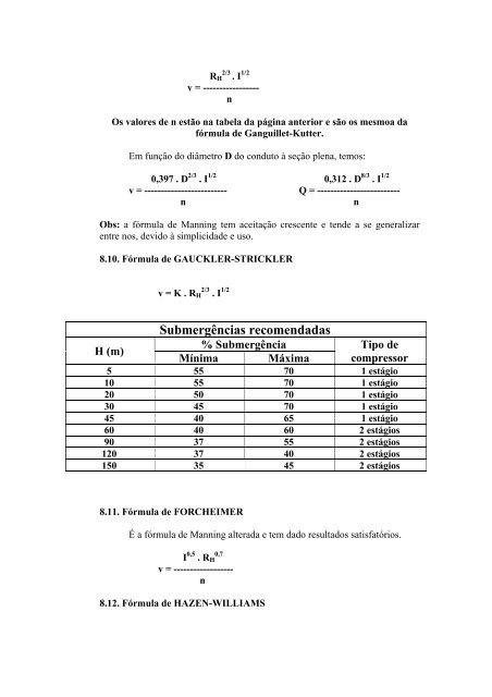 AULA 8 ESCOAMENTO EM CONDUTOS LIVRES. MOVIMENTO ...