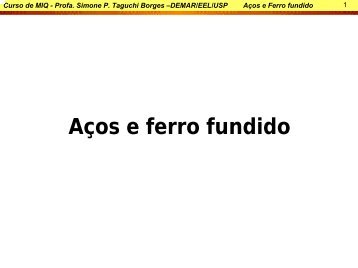 Aula 3a - Aços e Ferro Fundido - Chinelo de Pneu