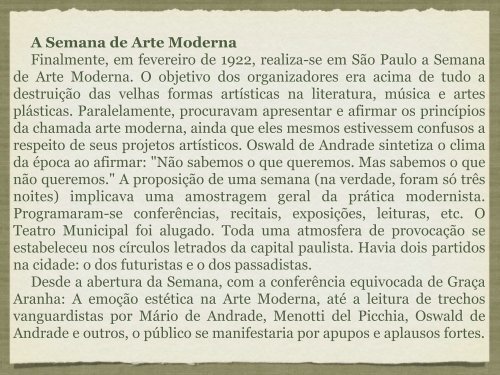 modernismo brasileiro: antecedentes de 1922 - marcelo::frizon