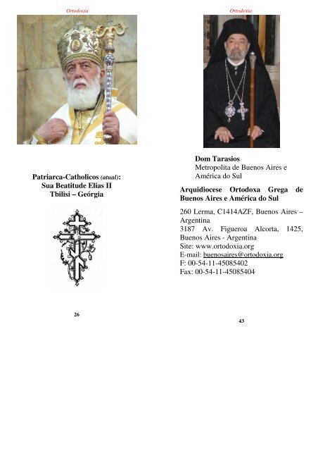 livreto “Ortodoxia” - Catedral Ortodoxa