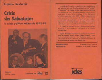 Ediciones del IDES Nº 12, Crisis sin salvataje.