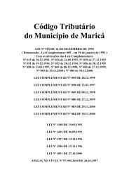 Código Tributário Municipal - Prefeitura de Maricá