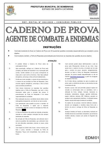 ED01 AGENTE DE COMBATE A ENDEMIAS - Fundação de Apoio a ...