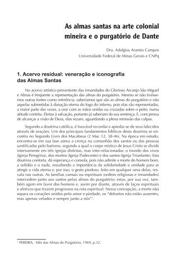 As almas santas na arte colonial mineira e o purgatório de Dante