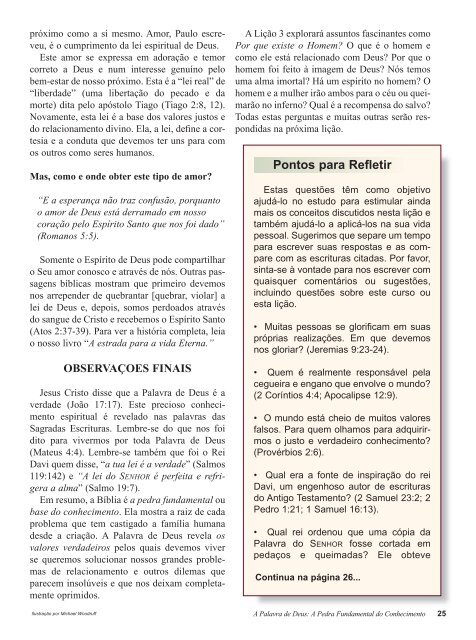 A Palavra de Deus - A Boa Nova - Uma revista de entendimento