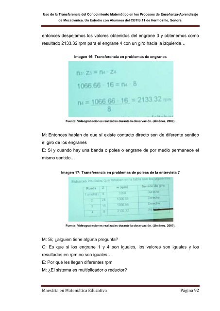 Uso de la Transferencia del Conocimiento Matemático en ... - Ifodes