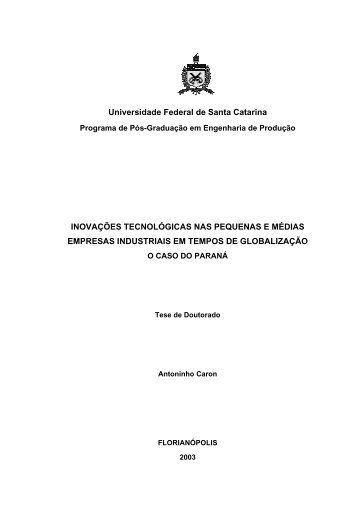 Inovações tecnológicas nas pesquisas e médias empresas industriais