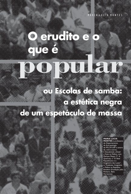 O erudito e o que é popular Maria Lúcia - USP