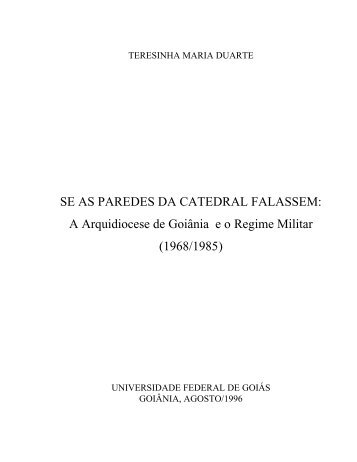 SE AS PAREDES DA CATEDRAL FALASSEM - Pós-Graduação em ...