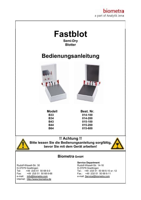 Handbuch für das Fas