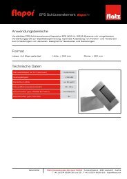 Anwendungsbereiche Format Technische Daten EPS - Flatz