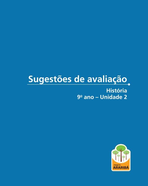 Sugestões de avaliação - HISTÓRIA - NRE / LONDRINA