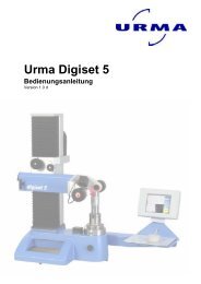 Urma Digiset 5 Bedienungsanleitung - Urma AG