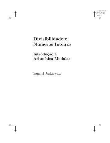 Divisibilidade e Números Inteiros - Milton Procópio de Borba