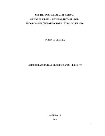 Dissertação completa - Programa de Pós-Graduação em Letras - UEM