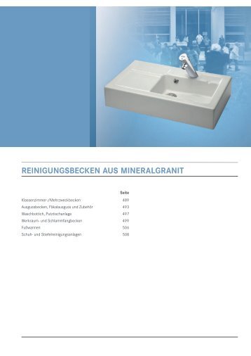 REINIGUNGSBECKEN AUS MINERALGRANIT