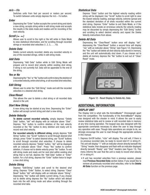 AmmoMaster® Chronograph Operating Instructions ... - RCBS