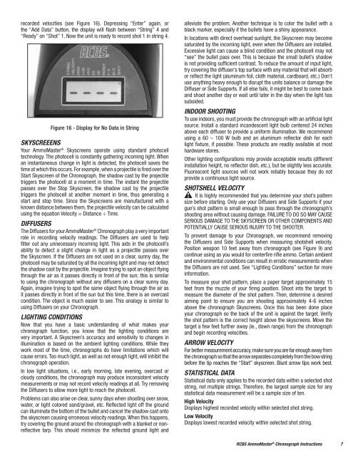 AmmoMaster® Chronograph Operating Instructions ... - RCBS