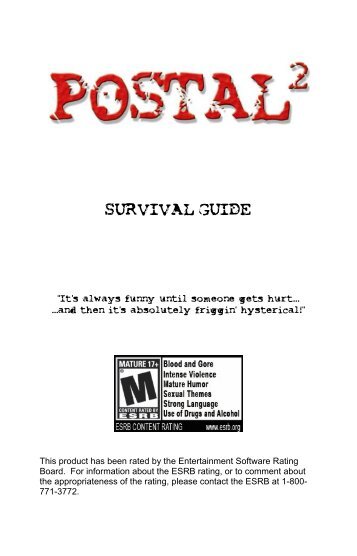 Postal 2 Instruction Manual - Steam