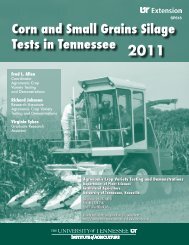 Corn and Small Grains Silage Tests in Tennessee - UT Extension