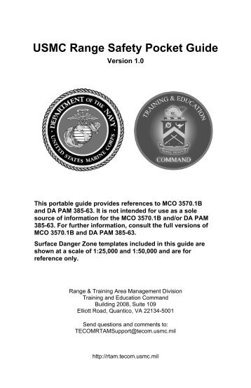 USMC Range Safety Pocket Guide