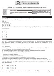 Educador Rodrigo Marinho Fernandes – Química – Lista de Exercícios