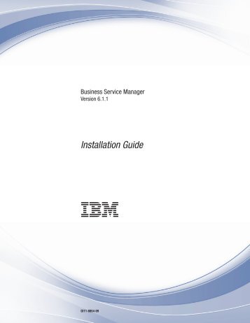 IBM Tivoli Business Service Manager: Installation Guide