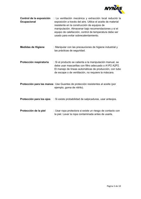 anexo n° 4 procedimiento para el manejo de aceites dielectricos