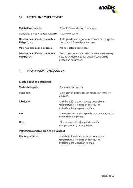 anexo n° 4 procedimiento para el manejo de aceites dielectricos